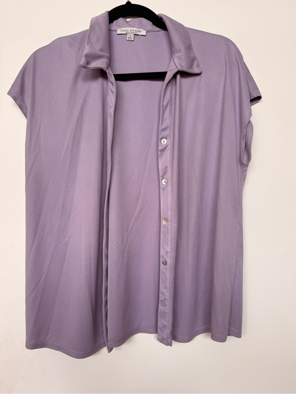 Green Envelope Mauve Ribbed Knit Top